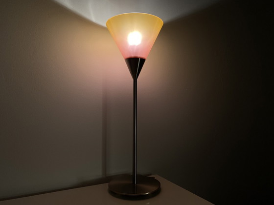 Image 1 of Glazen vintage tafellamp