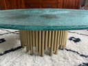 Brutalist glazen salontafel by Heinz Lilienthal