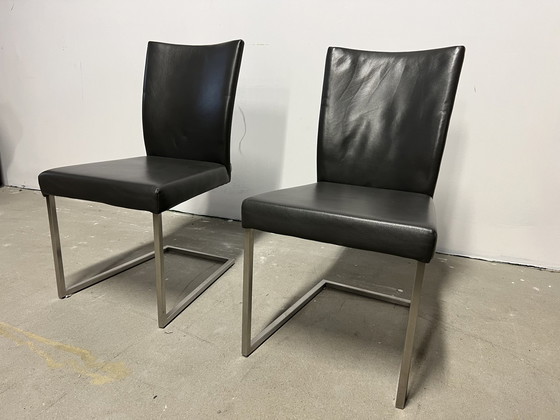 Image 1 of 2 Bert plantagie Misty stoelen grijs leer