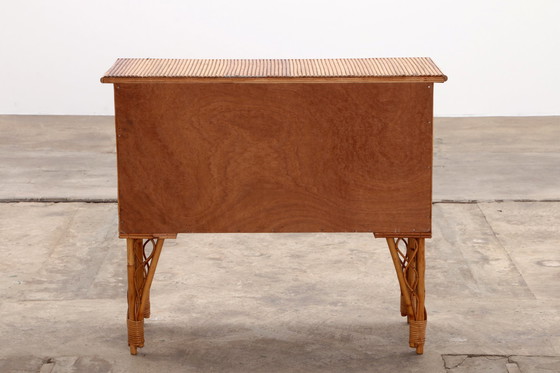 Image 1 of Vintage Franse Bamboe bar of vitrinekast jaren60s.