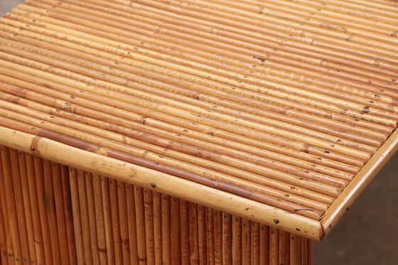 Image 1 of Vintage Franse Bamboe bar of vitrinekast jaren60s.