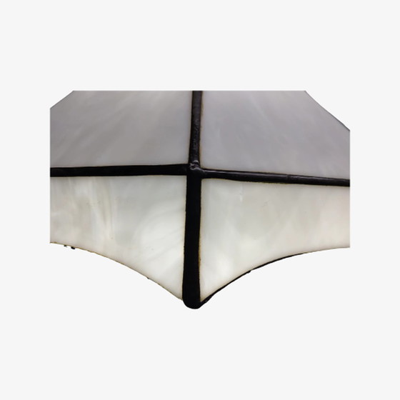 Image 1 of Wit Tiffany stijl Lamp jaren 70