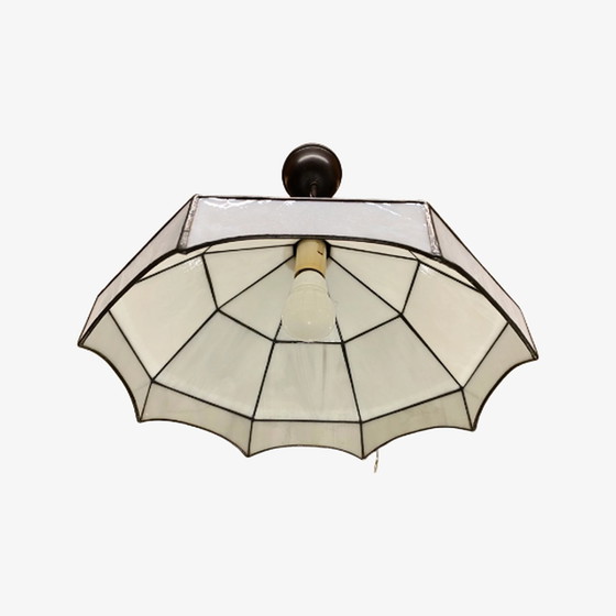 Image 1 of Wit Tiffany stijl Lamp jaren 70