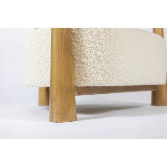 Image 1 of Paar vintage "bean" fauteuils in blond beuken, Italië