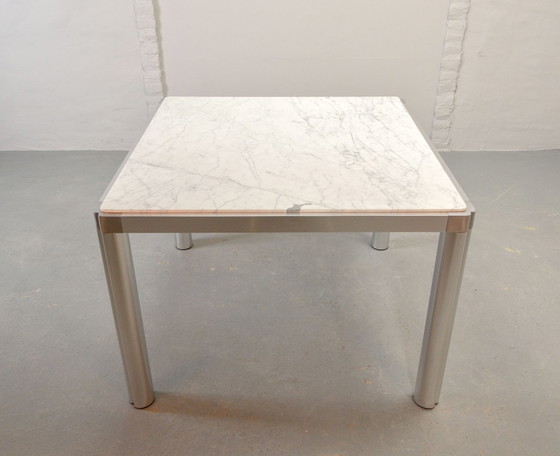 Image 1 of Kho Liang Ie voor Artifort eettafel van marmer en aluminium