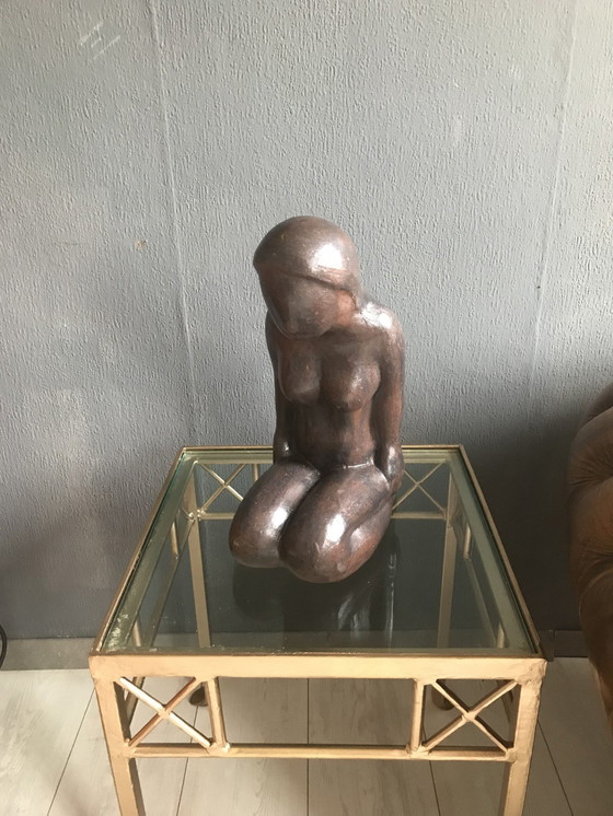 Image 1 of Abstract Aardewerk Beeld Vrouw Jr. 60