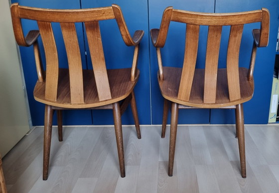 Image 1 of 2x Vintage Groot Landeweer Stoelen