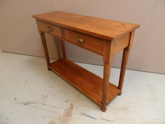 Image 1 of Antiek eiken sidetable