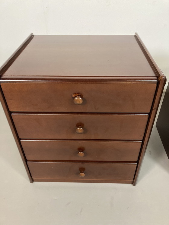 Image 1 of Set Van 2 Vintage Moser Pallisander Fineer Nachtkastjes 