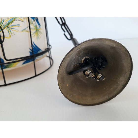 Image 1 of Vintage vogelkooi hanglamp, 1950