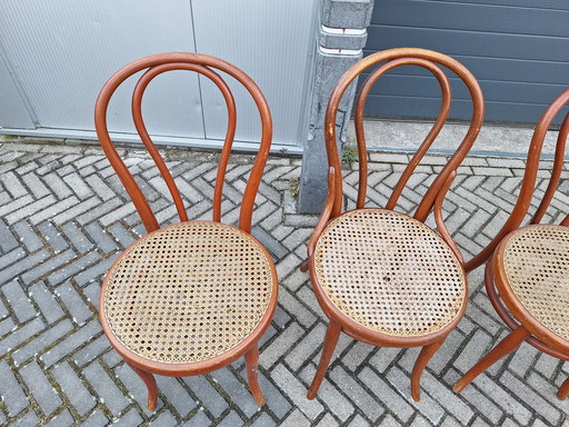 3x Thonet stoelen