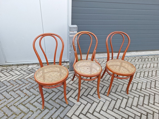 Image 1 of 3x Thonet stoelen