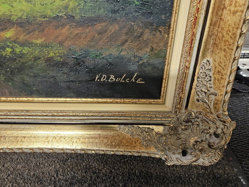 Schilderij Van V.D. Bulcke...144 Cm Op105 Cm .
