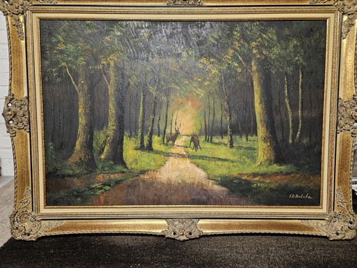 Schilderij Van V.D. Bulcke...144 Cm Op105 Cm .
