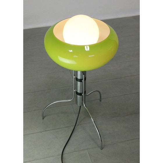 Image 1 of Mid Century Italiaanse groene glazen vloerlamp