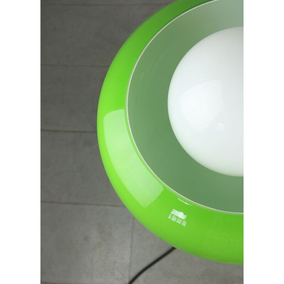 Image 1 of Mid Century Italiaanse groene glazen vloerlamp