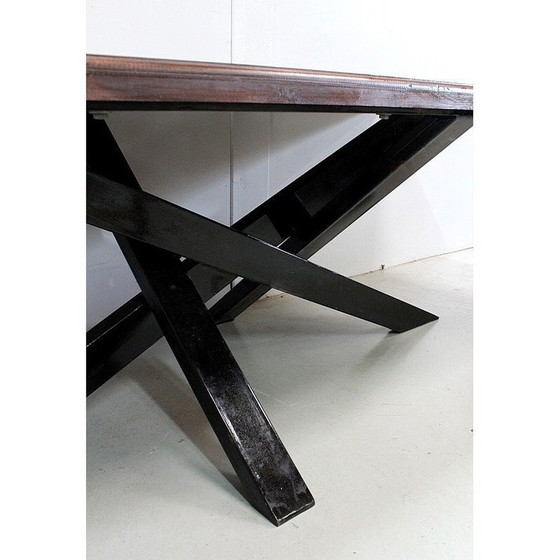 Image 1 of Vintage rechthoekige tafel in gepatineerd mahonie, India