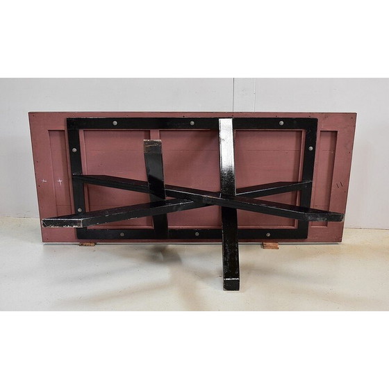 Image 1 of Vintage rechthoekige tafel in gepatineerd mahonie, India