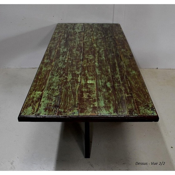 Image 1 of Vintage rechthoekige tafel in gepatineerd mahonie, India