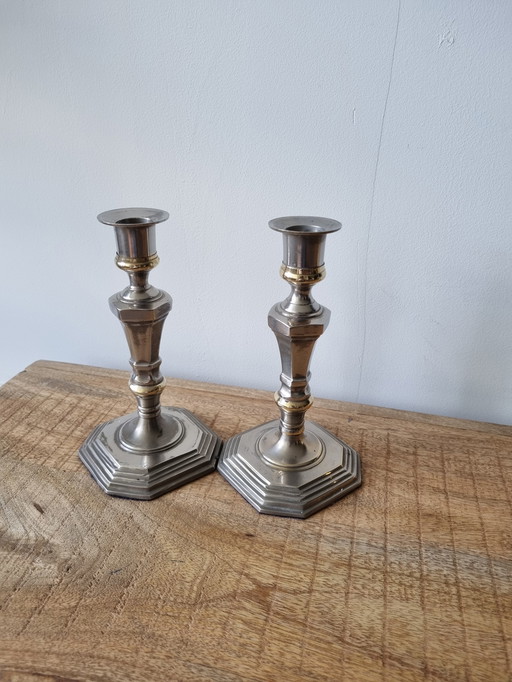 2x Klassiek en elegante kandelaar