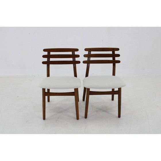 Image 1 of Paar vintage J48 stoelen in eikenhout van Poul M. Volther, Denemarken 1960