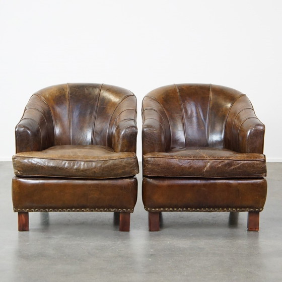 Image 1 of 2 X Design Fauteuil Gemaakt Van Rundleer