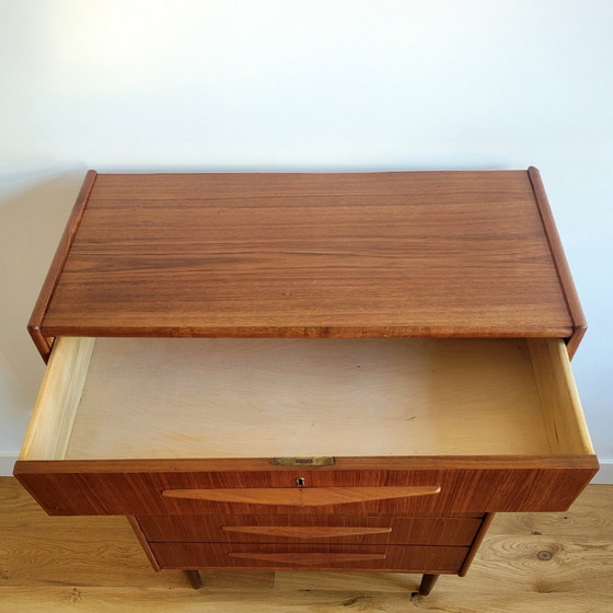 Image 1 of Vintage Mid-Century Deense Ladekast | Teak | 6 Lades | H=109 Cm