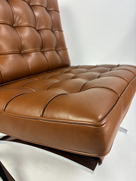 Image 1 of Knoll Barcelona fauteuil Mies van der Rohe, leer cognac, nieuw