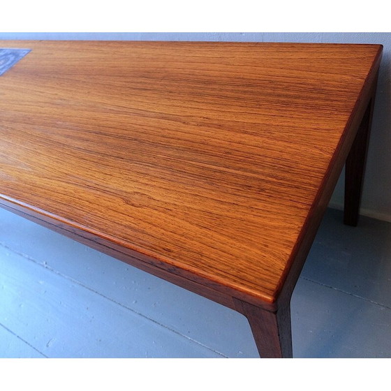 Image 1 of Vintage salontafel van rozenhout en keramiek, Denemarken 1960