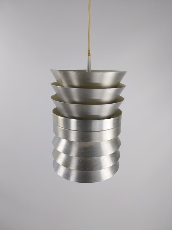 Image 1 of 1 X Doria Leuchten 1960'S Schalenlamp Aluminium 