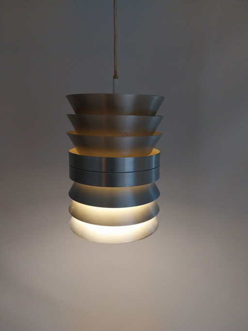 1 X Doria Leuchten 1960'S Schalenlamp Aluminium 