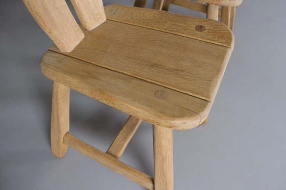 Image 1 of 4x Brutalistische stoelen van De Puyt