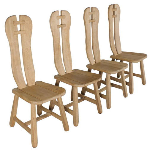 4x Brutalistische stoelen van De Puyt
