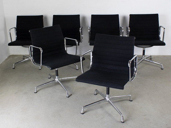 Image 1 of 6X Vitra Ea 108 Conference Chair Design Charles Eames