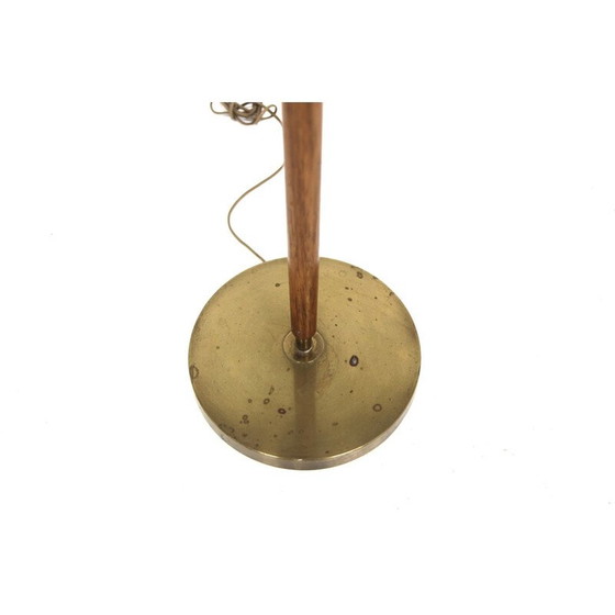 Image 1 of Vintage eiken en metalen vloerlamp, Zweden 1950