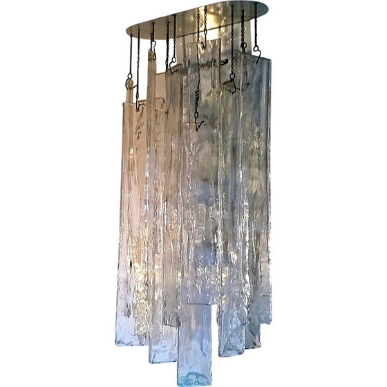 Image 1 of Paar vintage Murano glazen wandlampen door Carlo Nason voor Mazzega, 1970