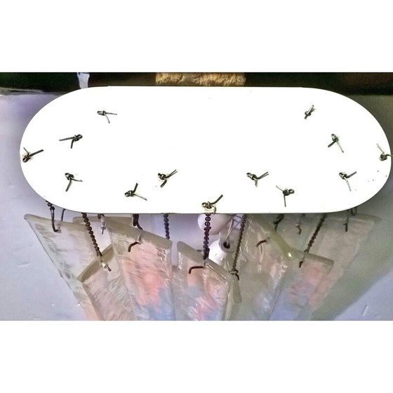 Image 1 of Paar vintage Murano glazen wandlampen door Carlo Nason voor Mazzega, 1970