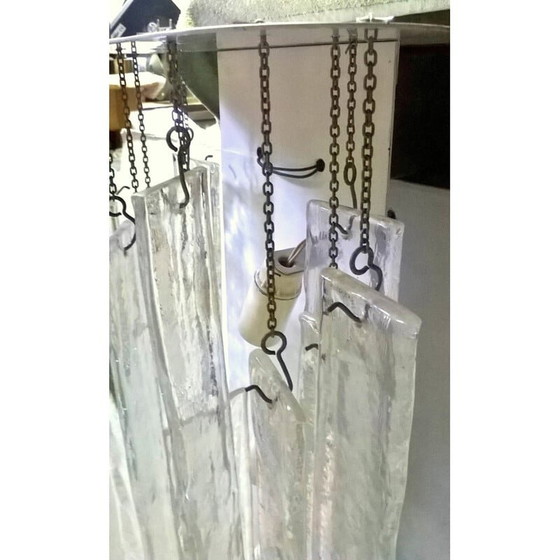 Image 1 of Paar vintage Murano glazen wandlampen door Carlo Nason voor Mazzega, 1970