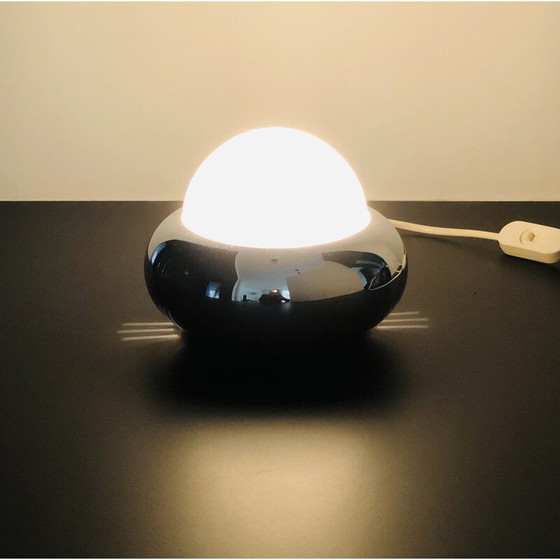 Image 1 of Vintage verchroomd metalen Ufo lamp voor Luci Illuminazione, Italië 1970