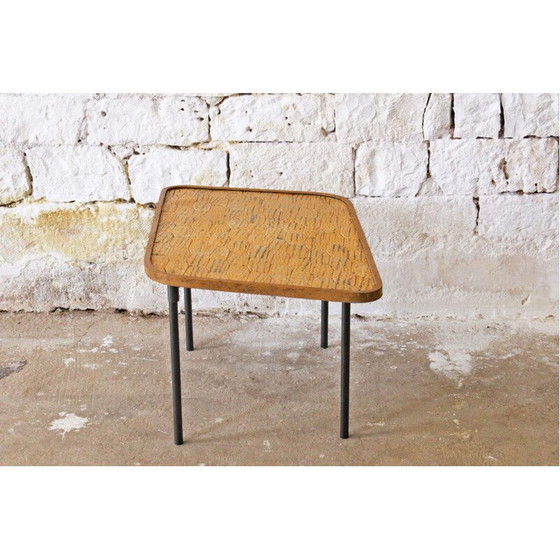 Image 1 of Vintage keramiek en ijzeren salontafel, Italië 1950