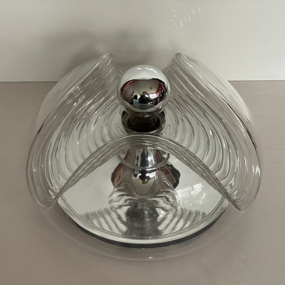 Image 1 of Vintage Peill & Putzler Futura/ Wave Plafondlamp - Ø 33Cm