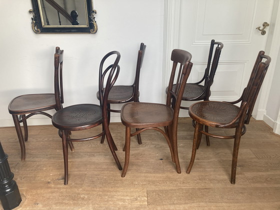 Image 1 of 6x Thonet + Vintage stoelen