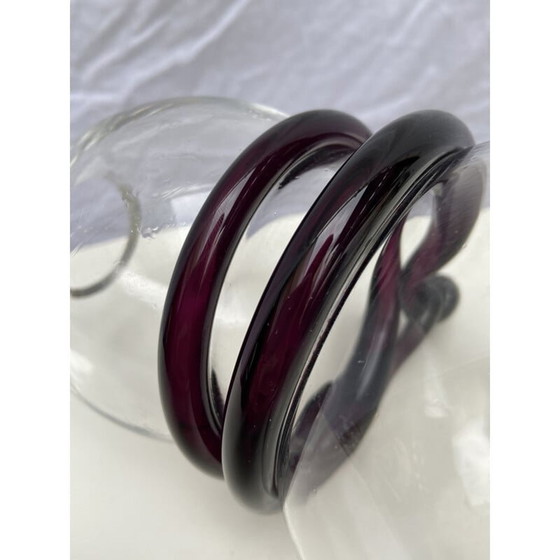 Image 1 of Vintage vaas en bekerset van Serge Mansau voor Murano, 1992