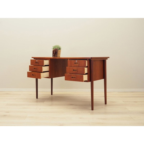 Image 1 of Teakhouten bureau, Deens ontwerp, jaren 1970, productie: Denemarken