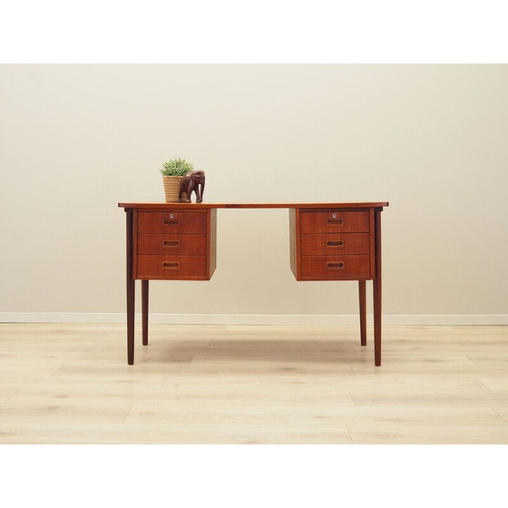 Image 1 of Teakhouten bureau, Deens ontwerp, jaren 1970, productie: Denemarken