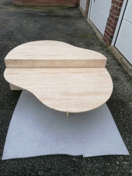 Image 1 of 2x Vintage travertin salontafel