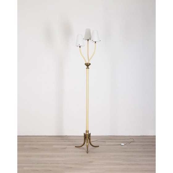 Image 1 of Vintage vloerlamp van Murano glas met driepoot, 1950