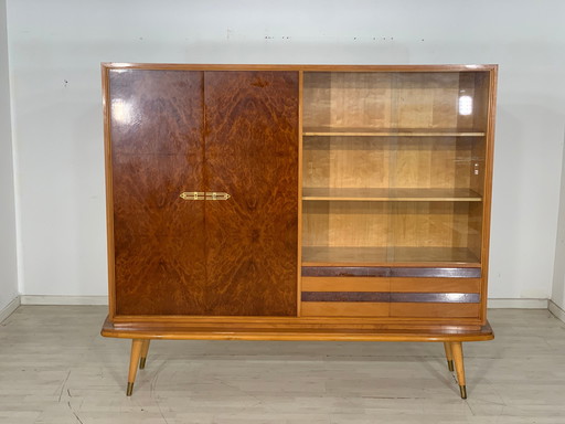 Mid Century hoge kast woonkamer vintage