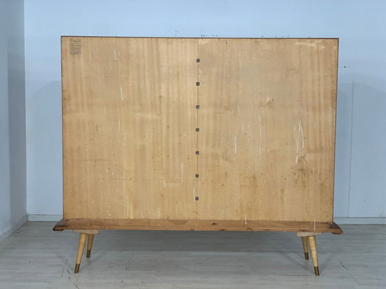 Image 1 of Mid Century hoge kast woonkamer vintage