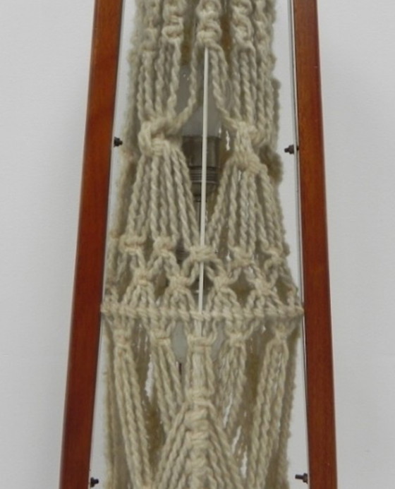 Image 1 of Staande vintage macramé lamp